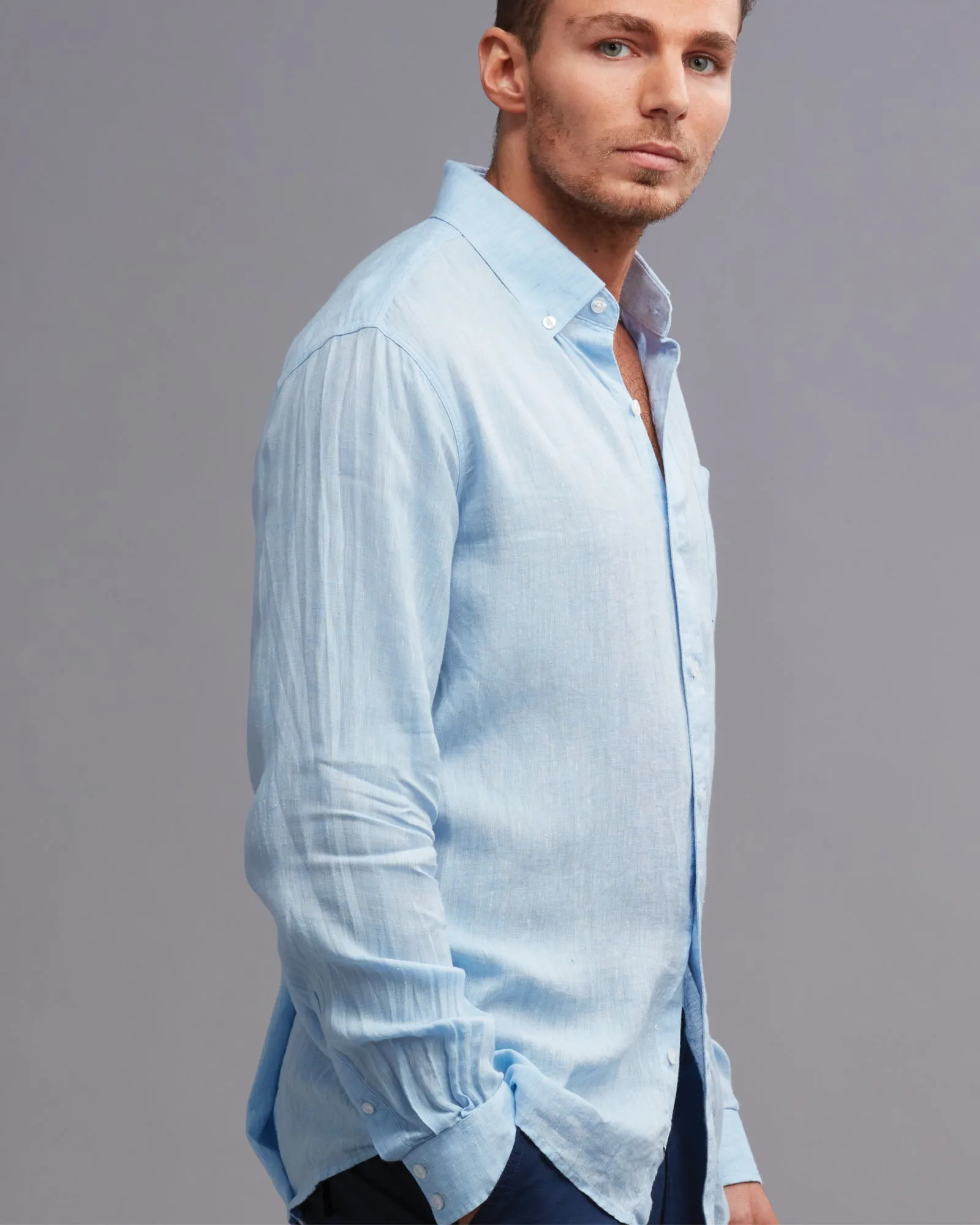 100% LINEN CLASSIC2  FIT SHIRT