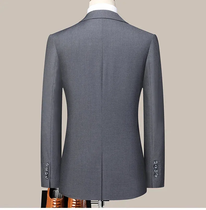 2024 Two-button Suit for Men (suit   Trousers) Handsome Slim-fit Business Professional Work Formal Two-piece Set  S-6XL