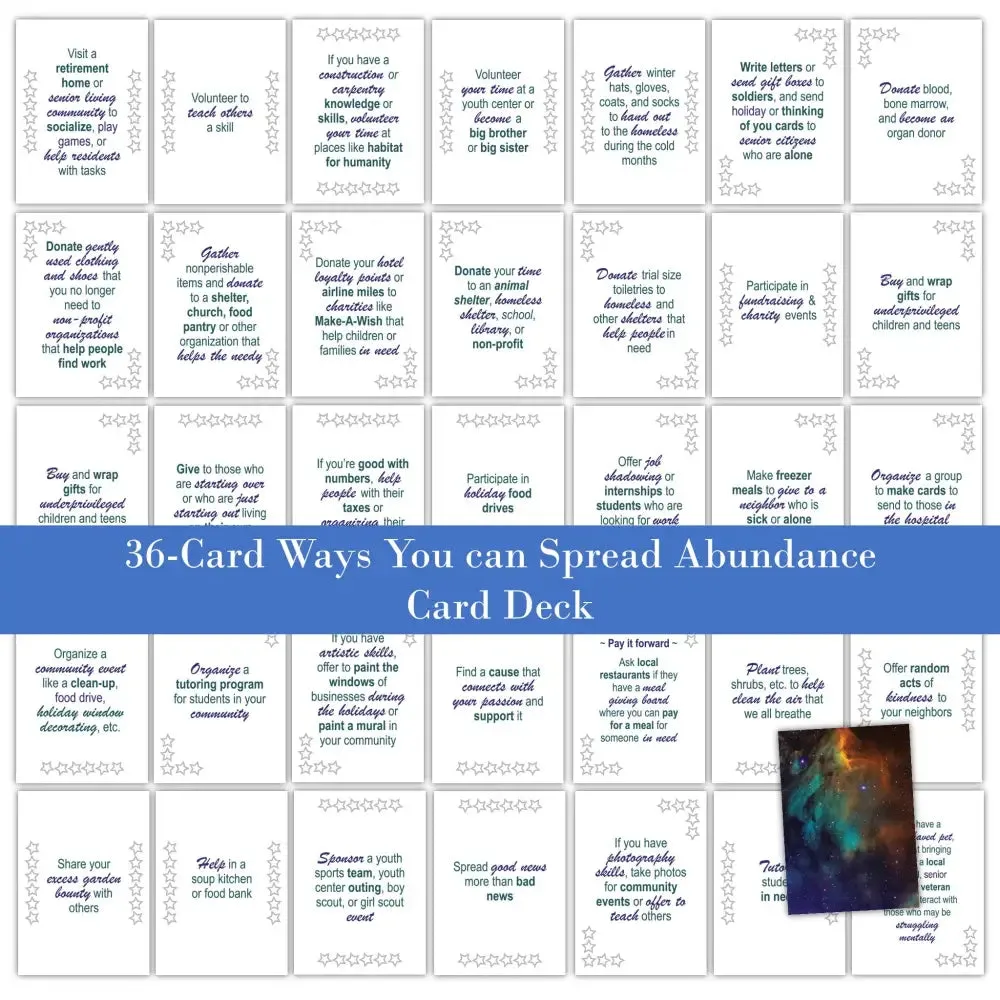 36-Card Ways You can Spread Abundance - Card Deck PLR