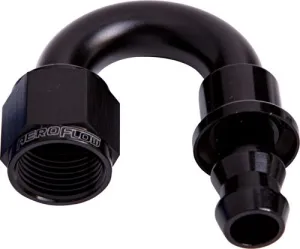 400 Series Push Lock 180° Hose End -6AN AF406-06BLK