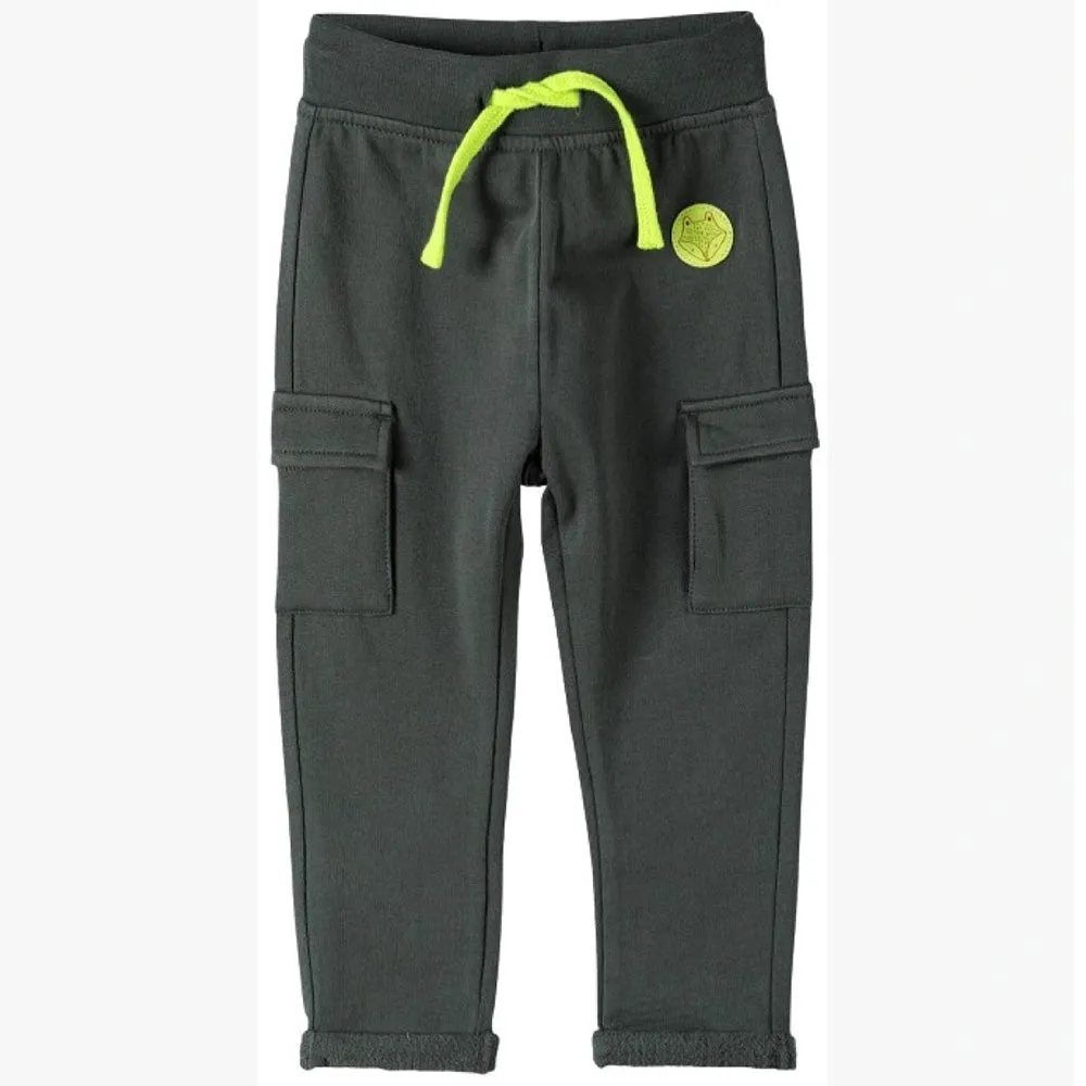 5.10.15 Fox Badge Cargo Pockets Green Fleece Trouser 11435