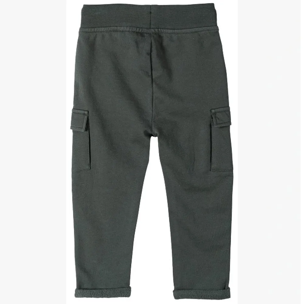 5.10.15 Fox Badge Cargo Pockets Green Fleece Trouser 11435