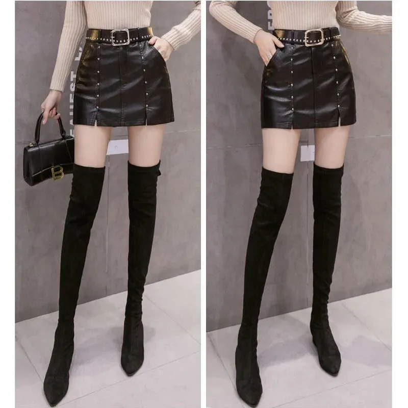 All-Match Casual High Waist Black Skorts