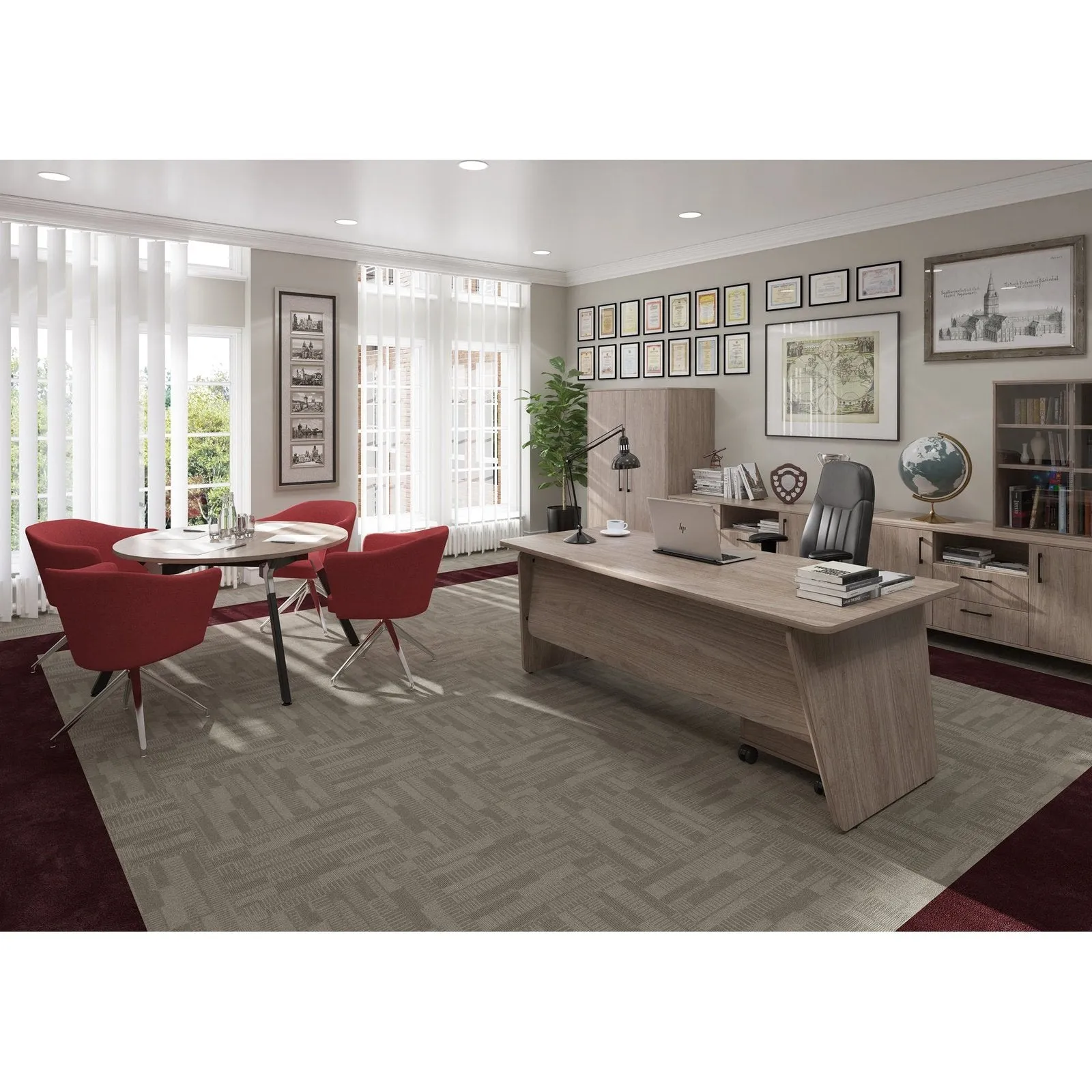 Anson executive desk with panel end legs 2000mm x 1000mm