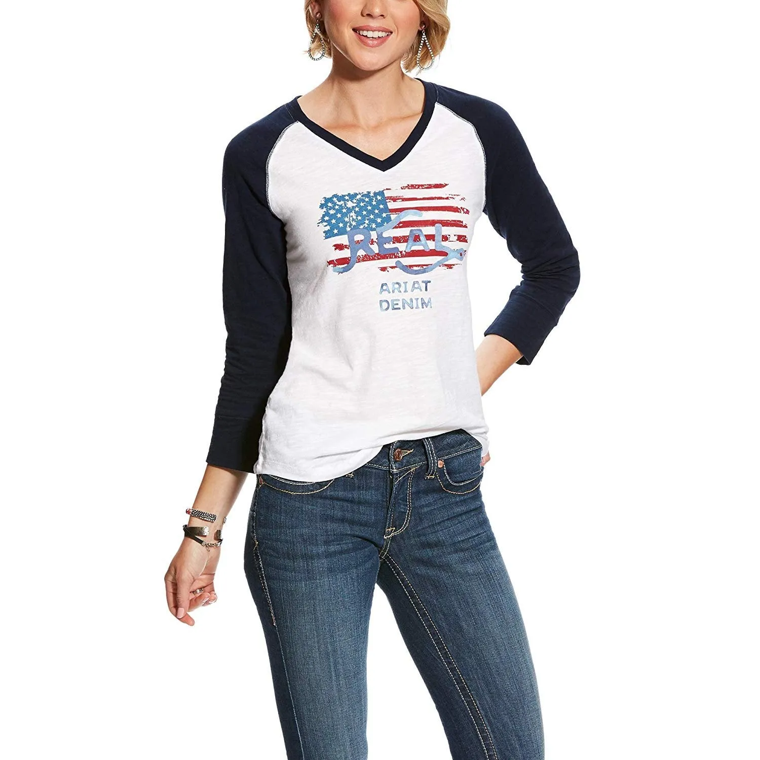 Ariat Women's Real Flag Tee, Large