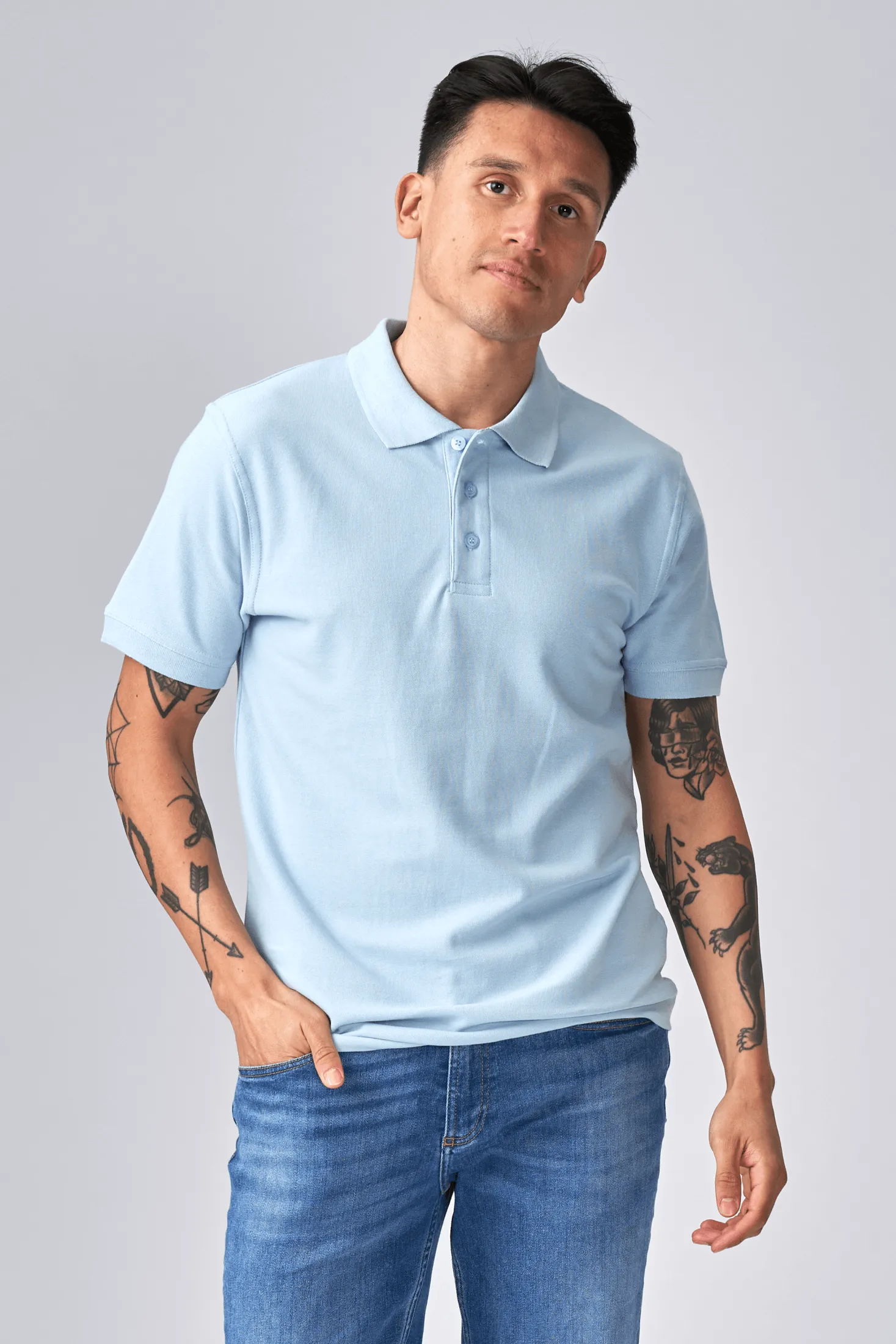 Basic Polo - Light blue