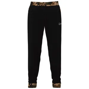 Black Jnglst Joggers with Camo Detail