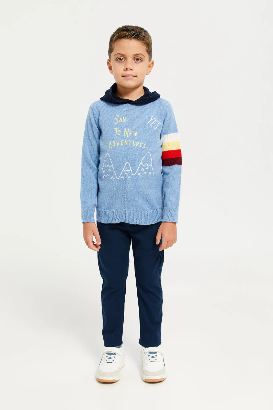 Boys Blue Hooded Sweater