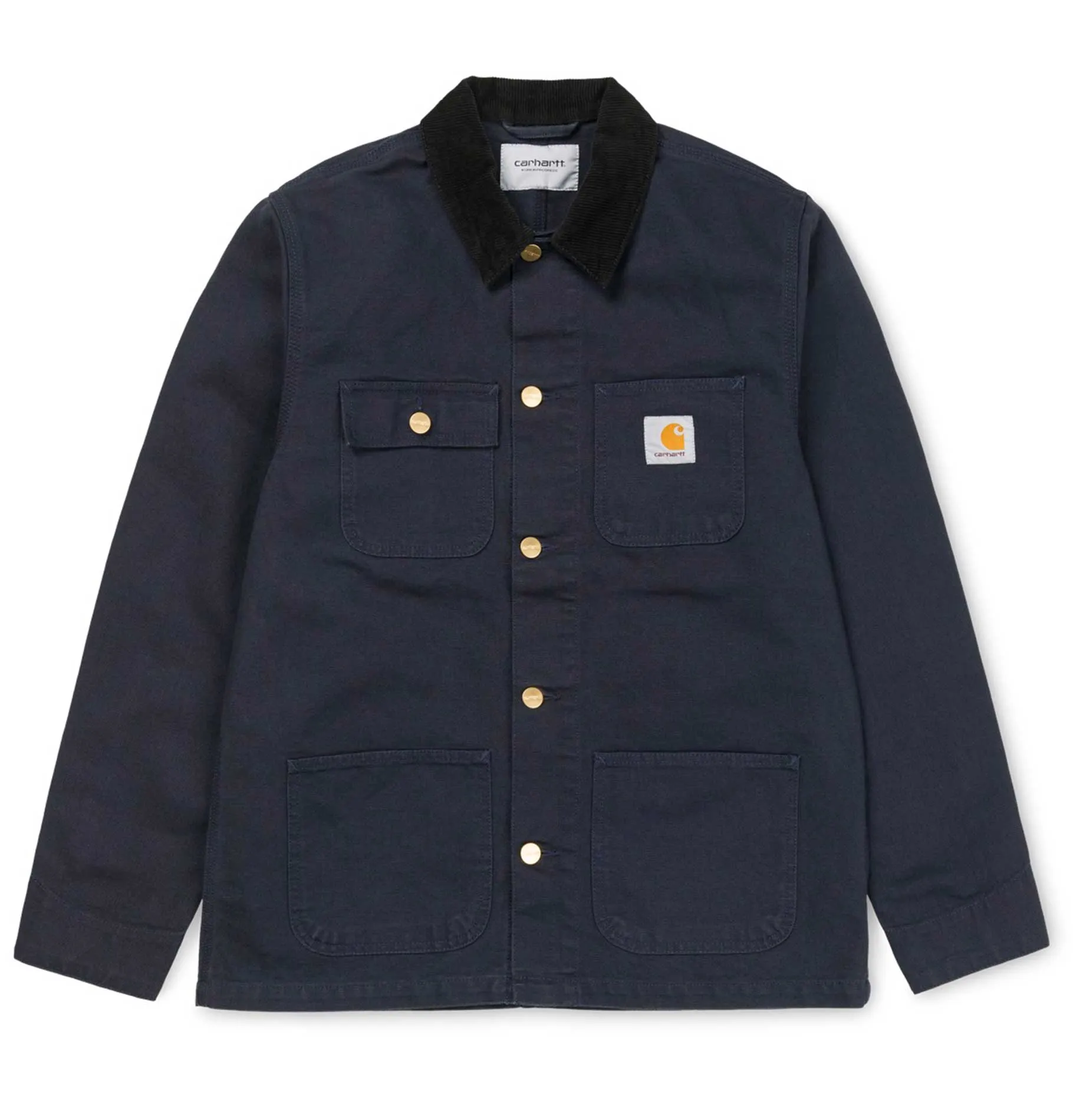 Carhartt WIP Michigan Chore Coat - Dark Navy/Black Rinsed