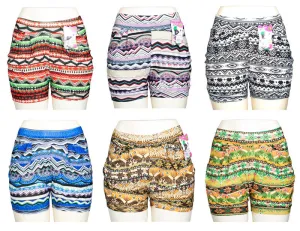 Casual Comfy Pull On Printed Shorts