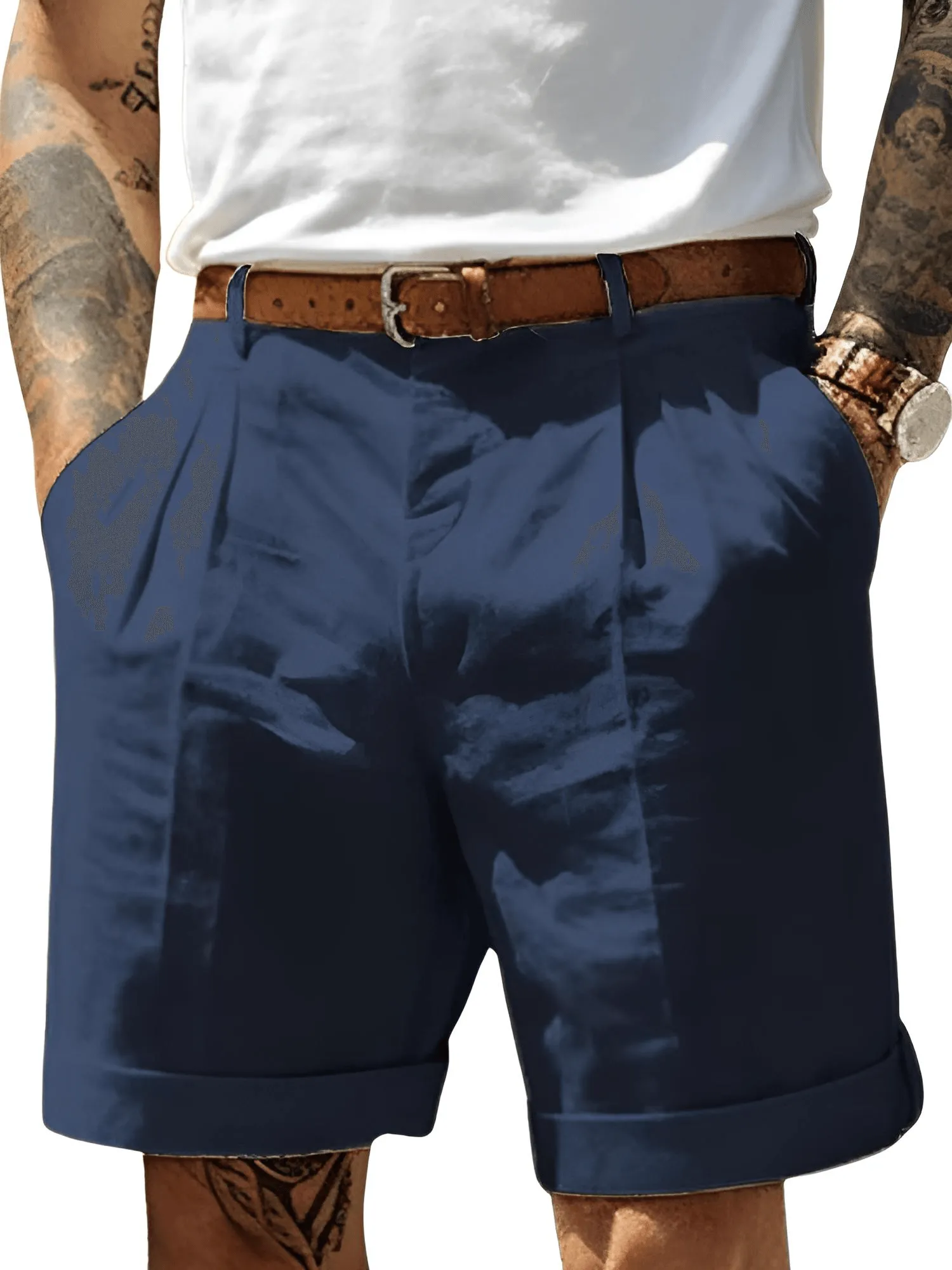 Casual Shorts Men's Classic Shorts With Pockets