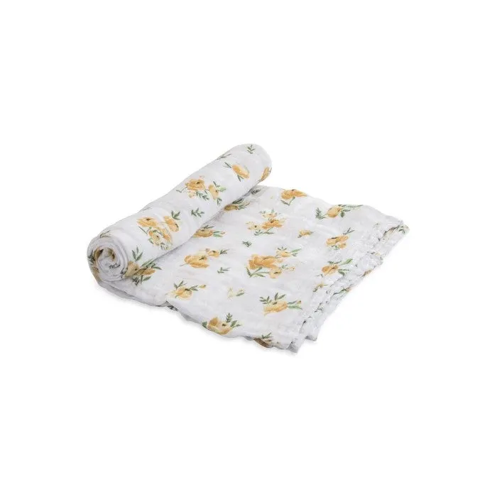 Cotton Muslin Quilt (Yellow Rose)