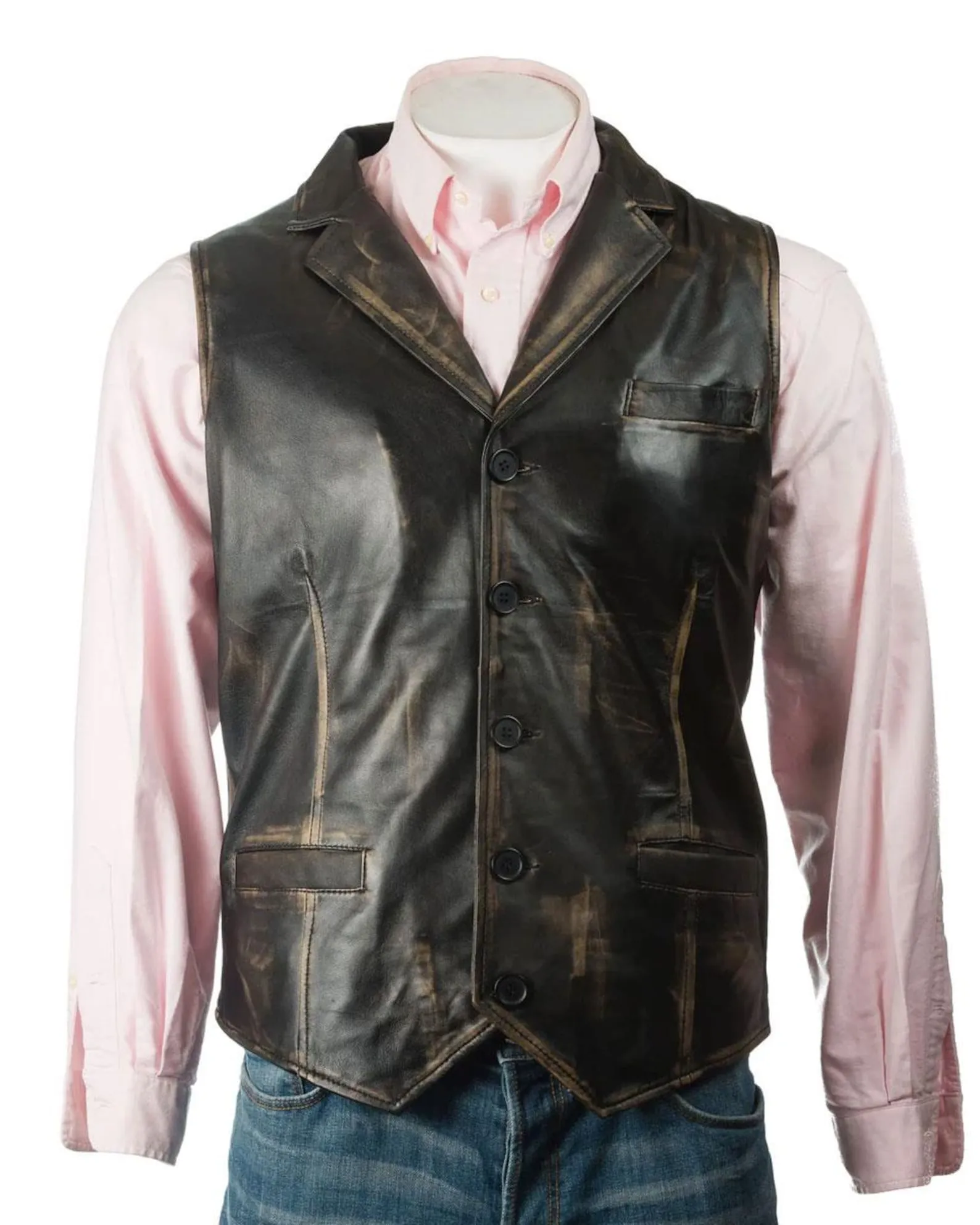 cowboy leather vest for men