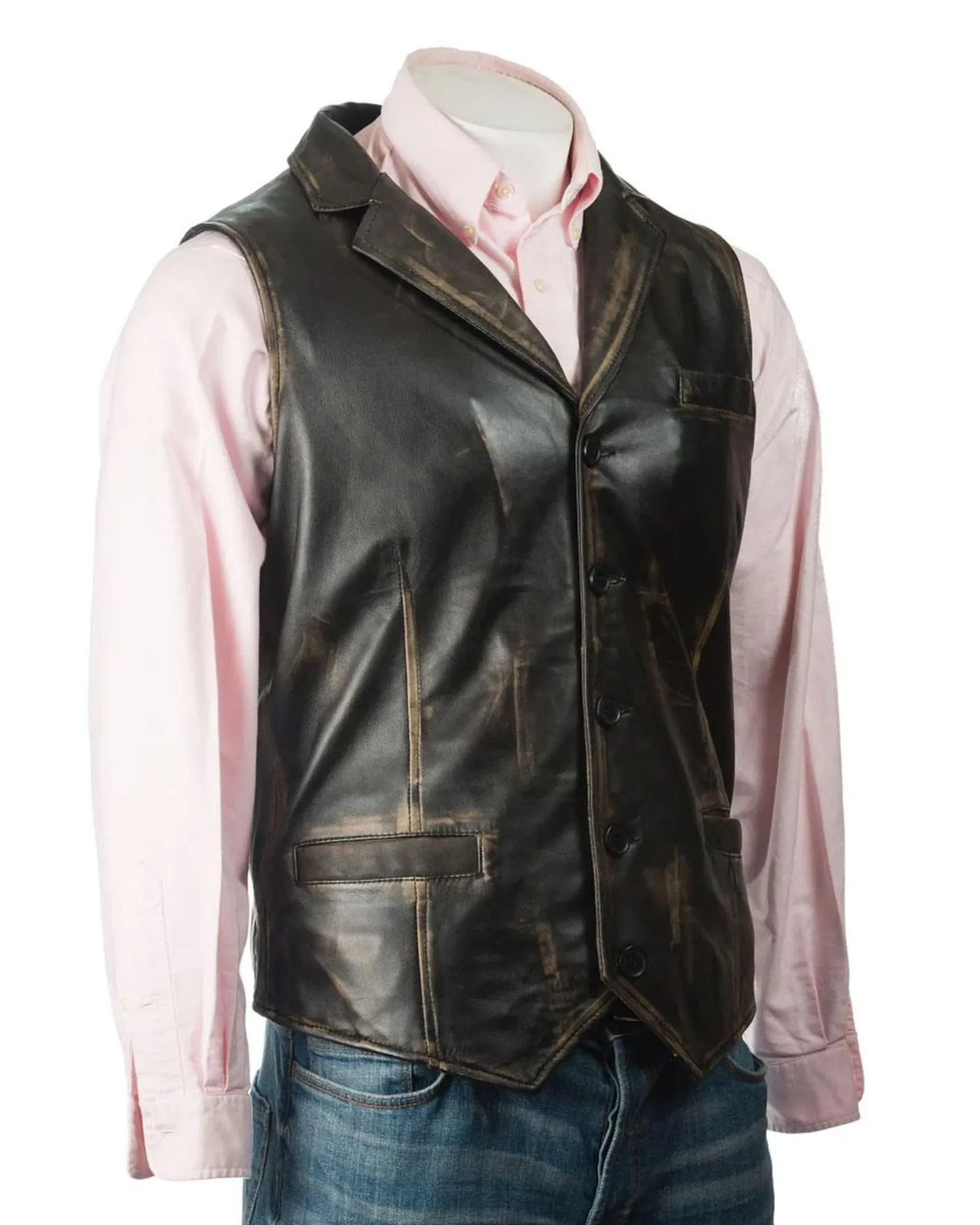 cowboy leather vest for men