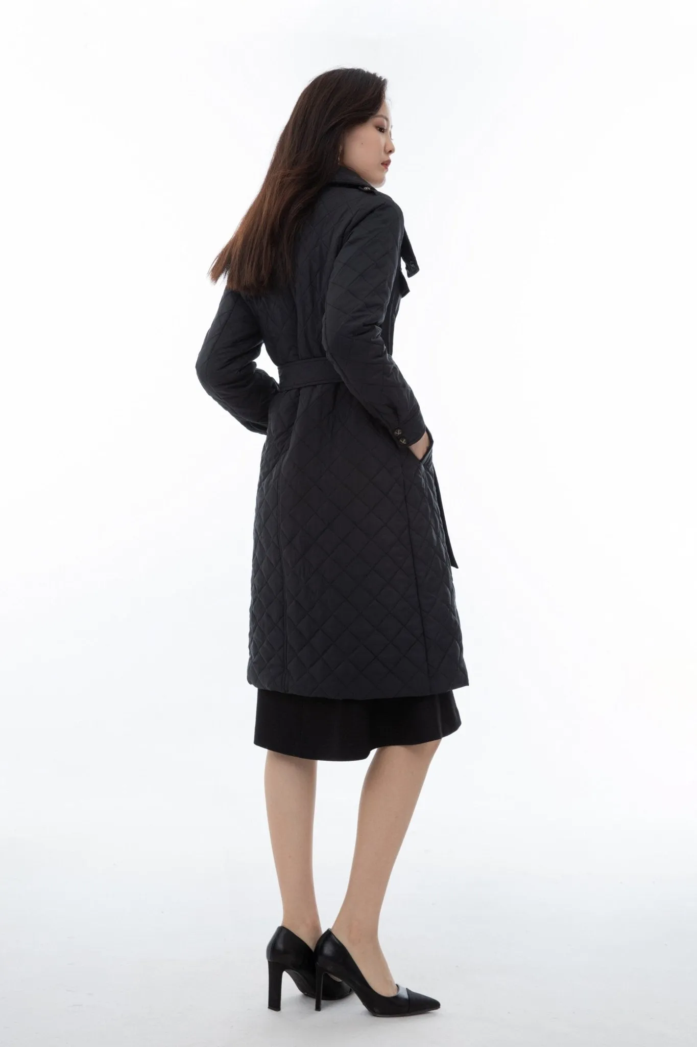 Diamond Check Padded Coat