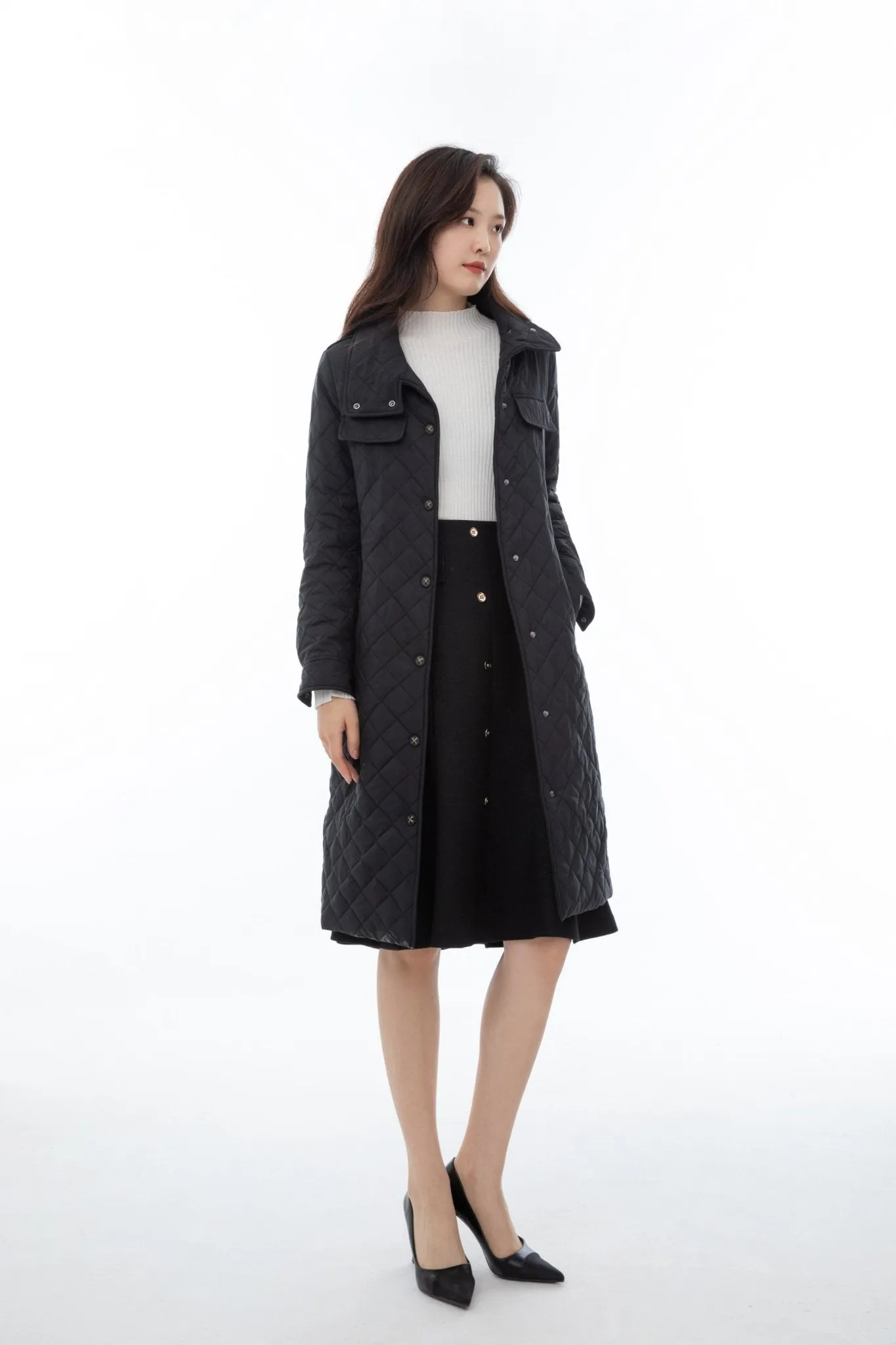 Diamond Check Padded Coat