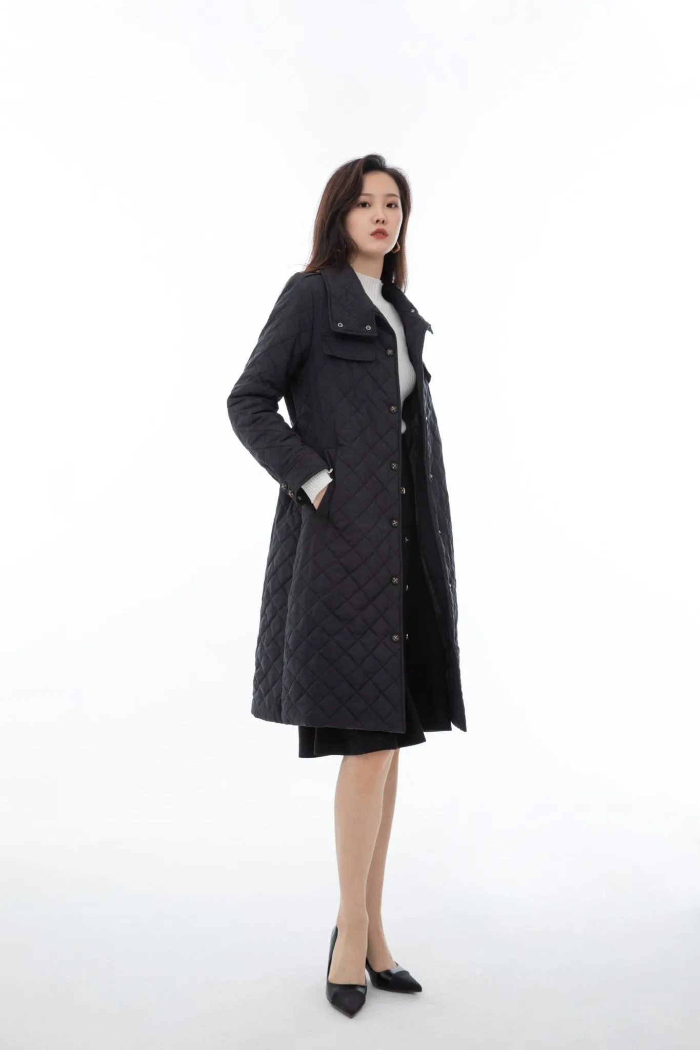 Diamond Check Padded Coat