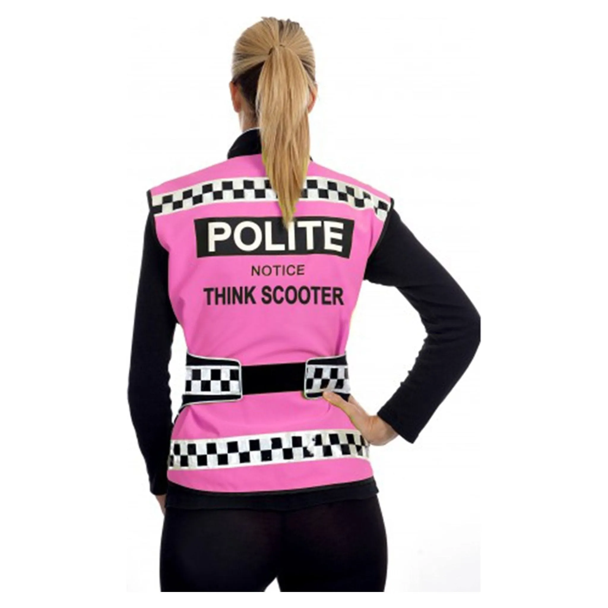 Equisafety POLITE Think Scooter Hi Vis Waistcoat - PINK