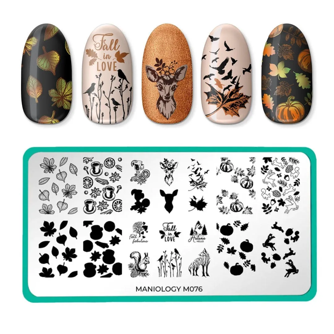 Fall Layers:  Cozy Campsite (m076) - Nail Stamping Plate