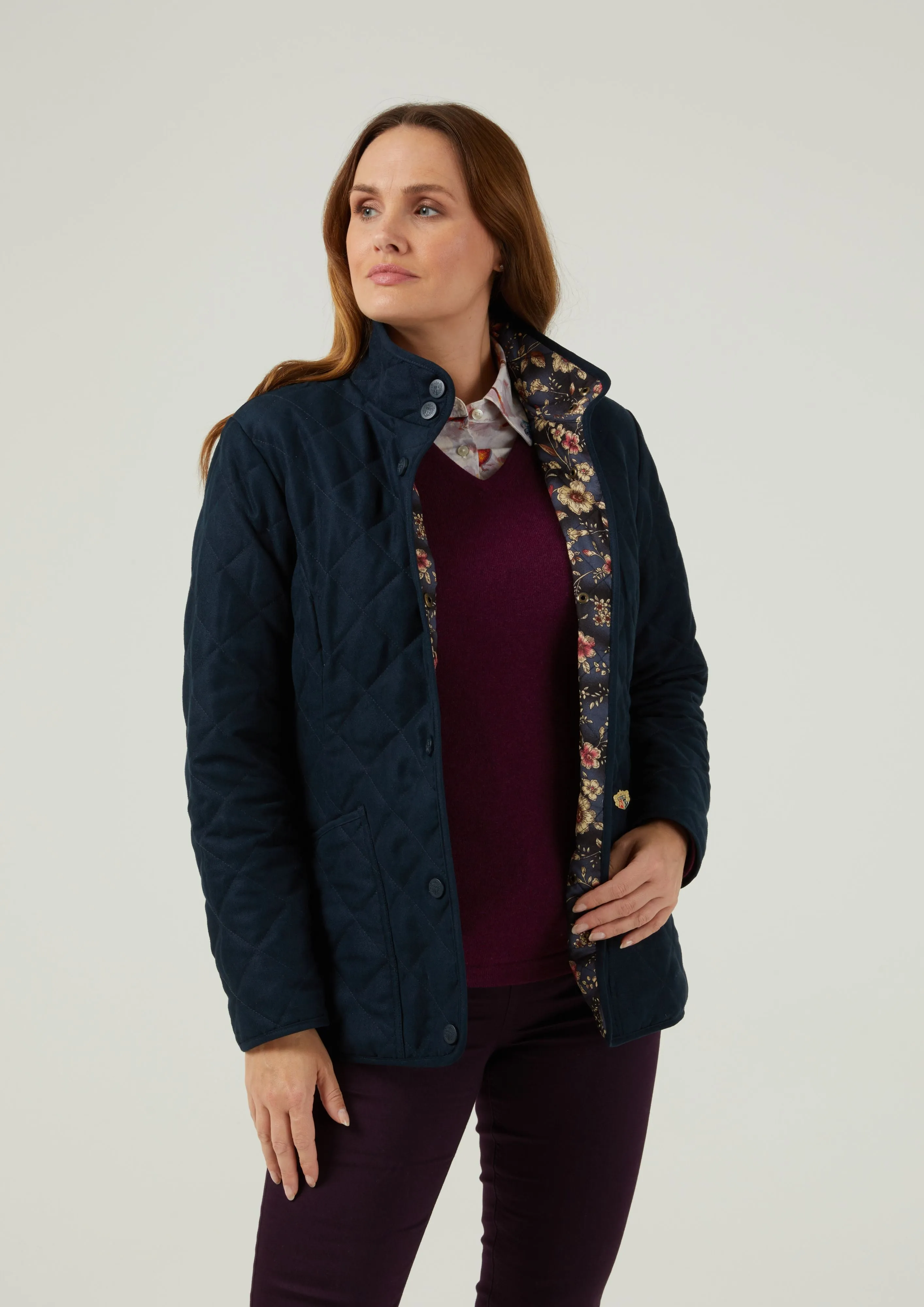 Felwell Ladies Jacket In Dark Navy - Regular Fit