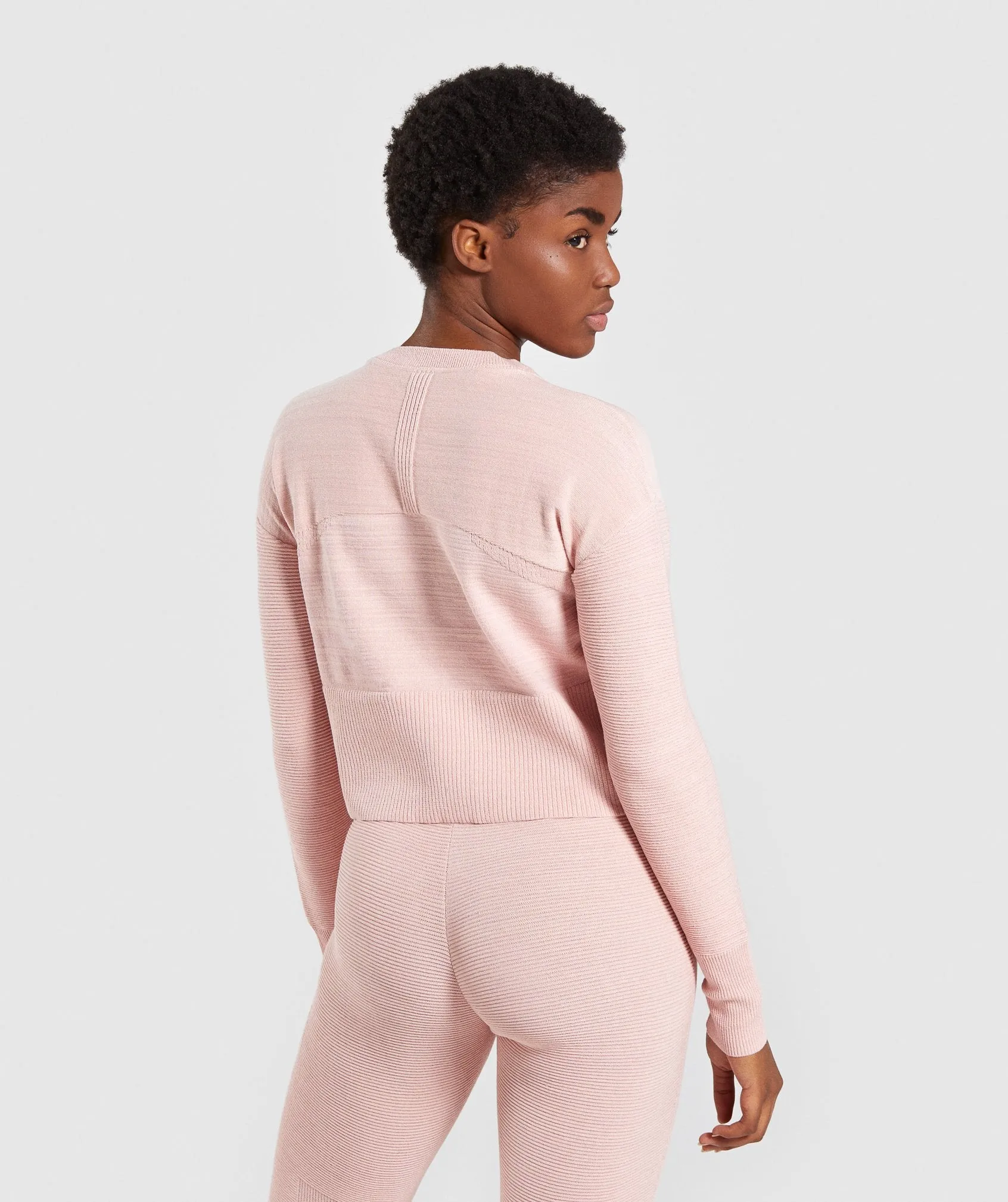 Gymshark Time Out Knit Sweater - Blush Nude