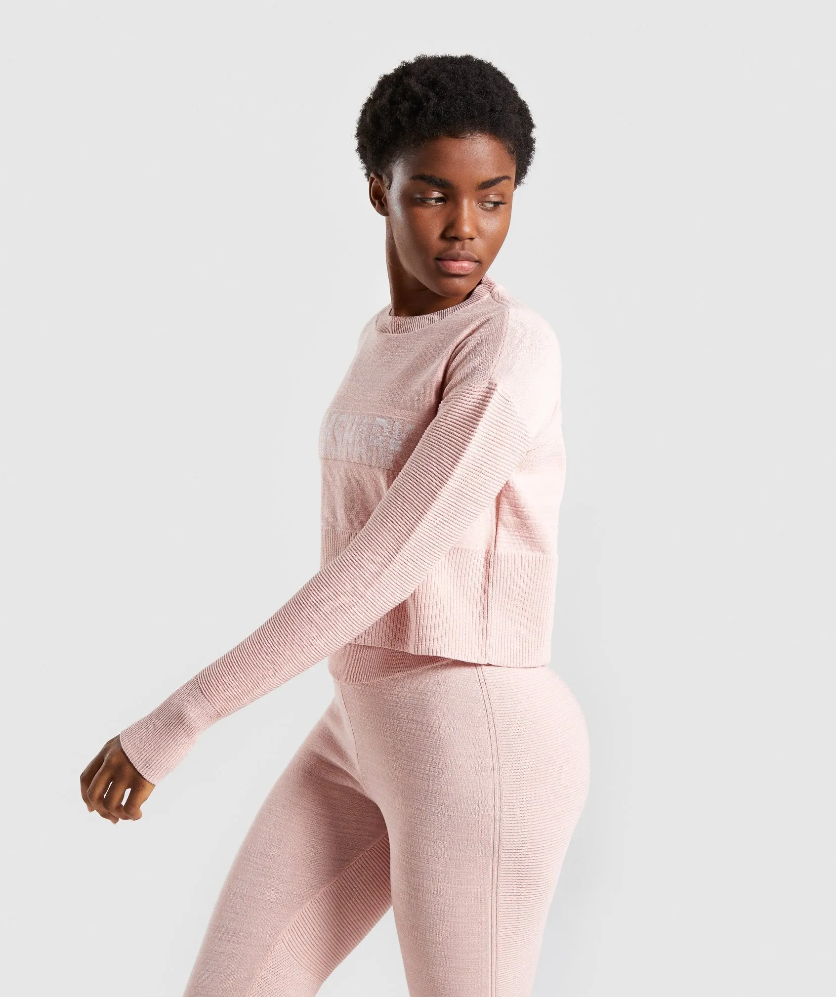 Gymshark Time Out Knit Sweater - Blush Nude