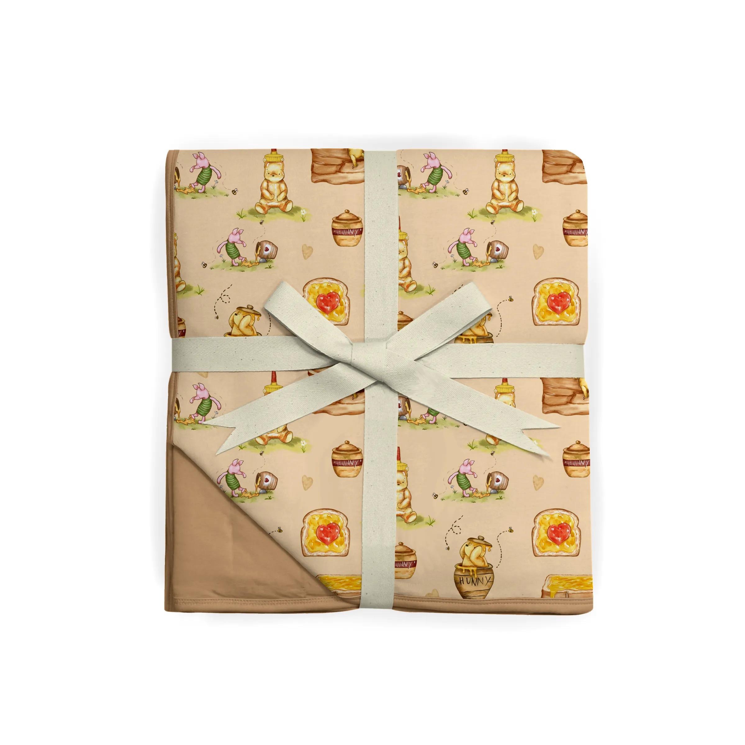 Honey Bear Quilted Oversized Blanket