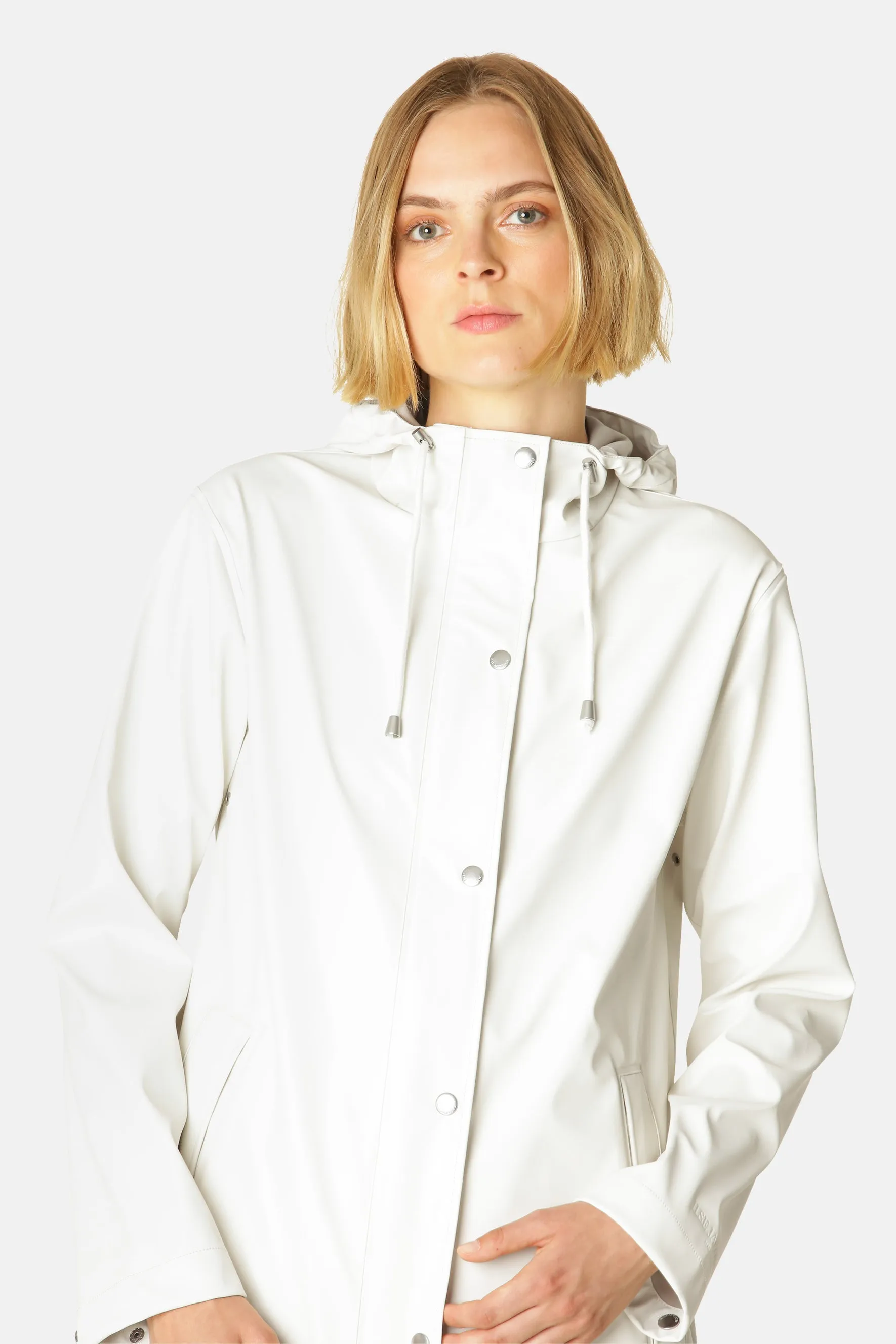 Ilse Jacobsen Hornbæk Rain 228FR Hooded Rubberized Jacket | Milk Creme 121