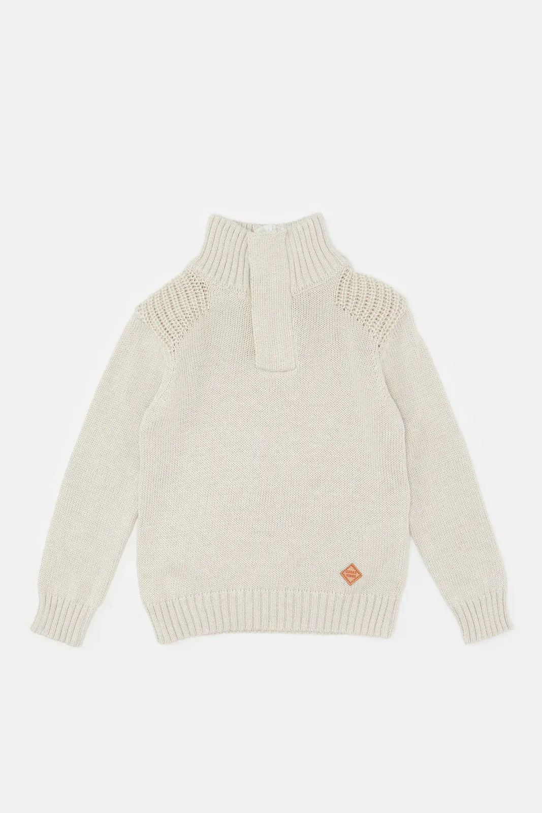 Infant Boys Cream Knitted Sweater