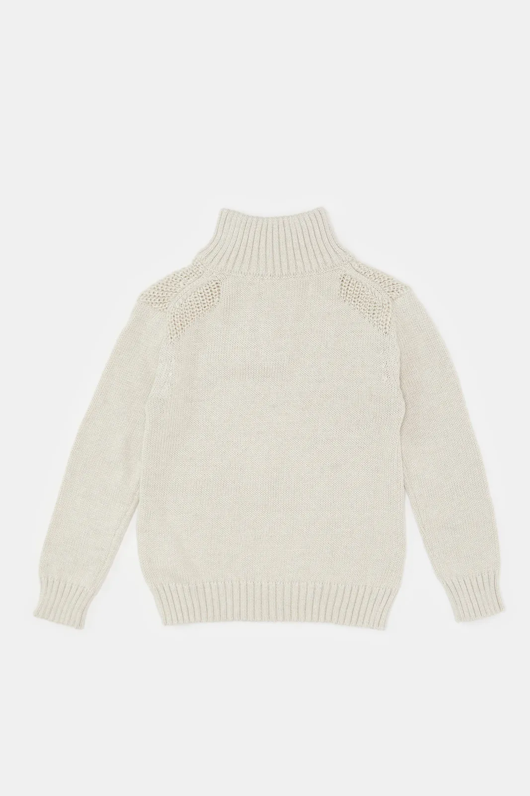 Infant Boys Cream Knitted Sweater