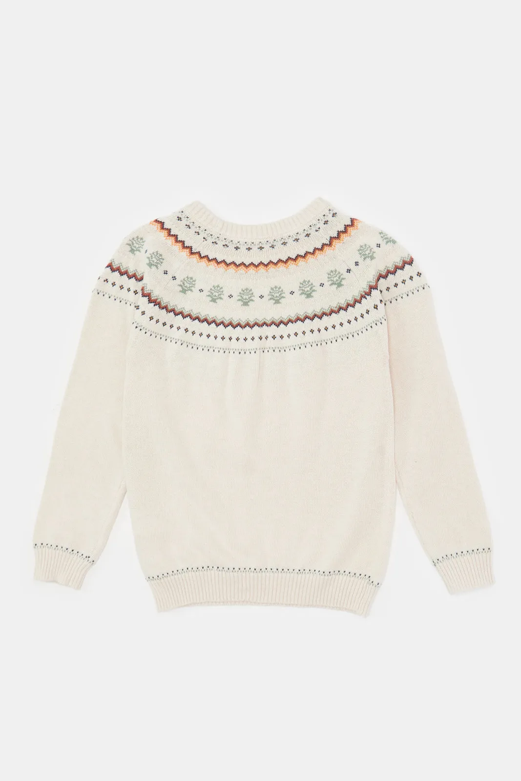 Infant Boys Ecru Knitted Pullover