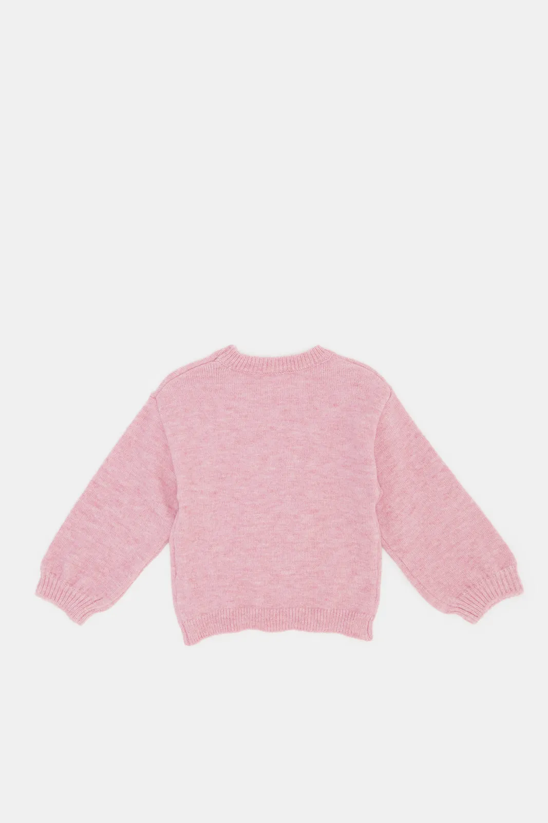 Infant Girls Pink Swan Artwork Pullover