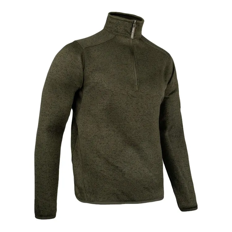 Jack Pyke Melange Quarter Zip Fleece - Green Fleck