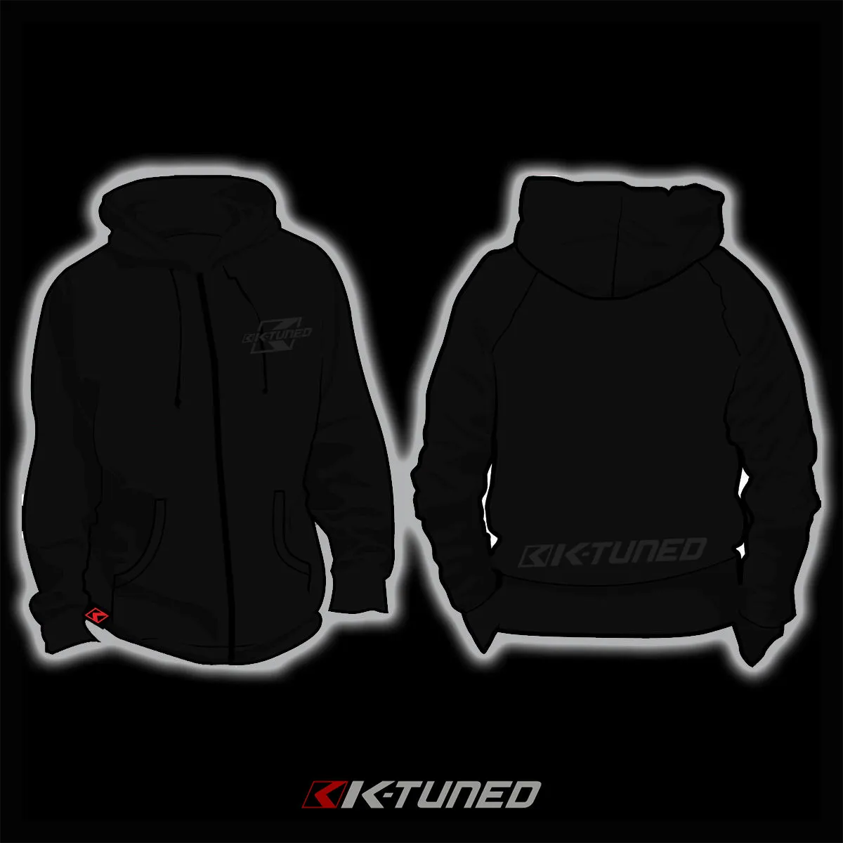 K-Tuned Zipper Hoodie - Medium - KTD-HDZ-M