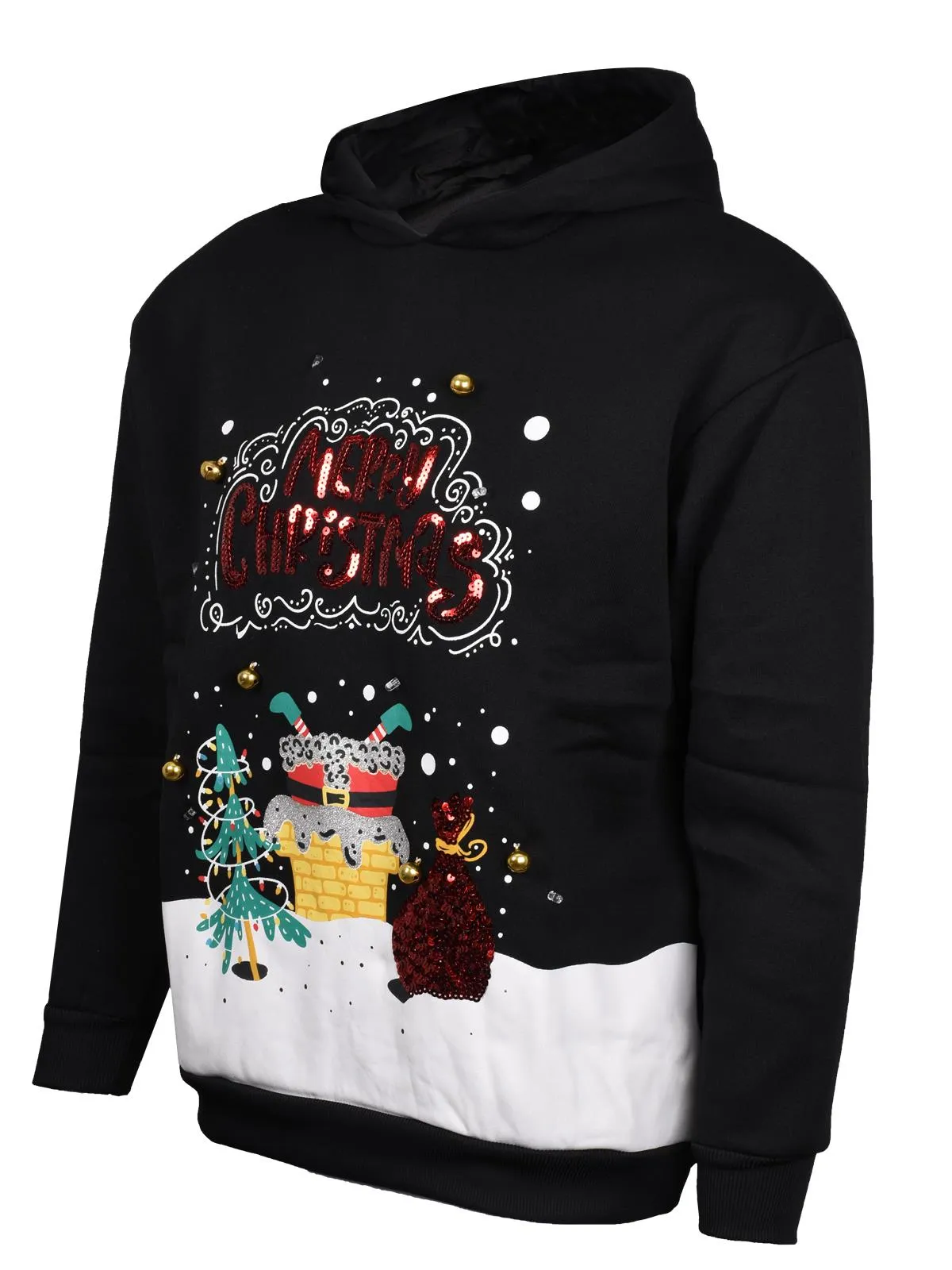 Kids 3D Christmas Hoodie LED Light Up