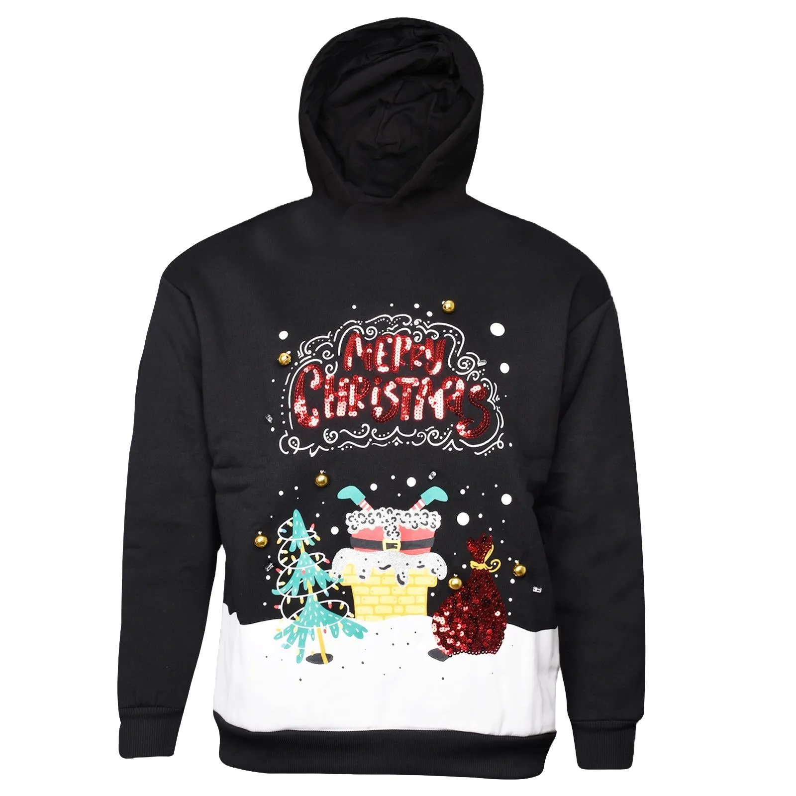 Kids 3D Christmas Hoodie LED Light Up