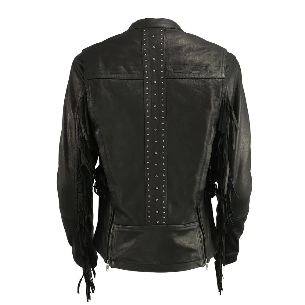 Ladies Leather Jacket Amazing Biker Fashion Wear1.0