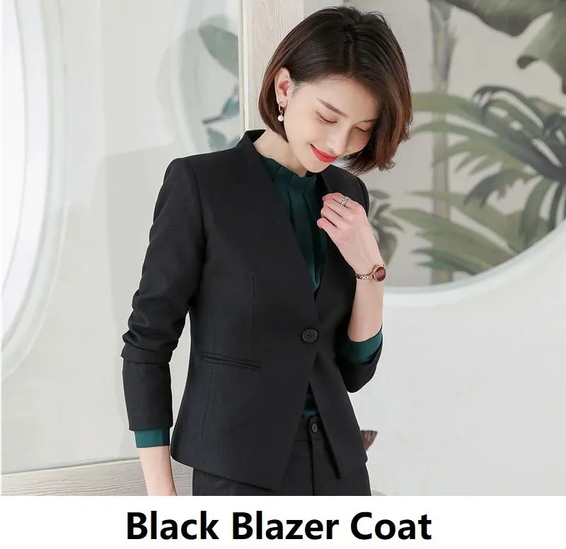 Ladies Office Work Wear Suits Autumn Winter Professional Women Blazers High Quality Fabric Uniform Styles Business Pantsuits