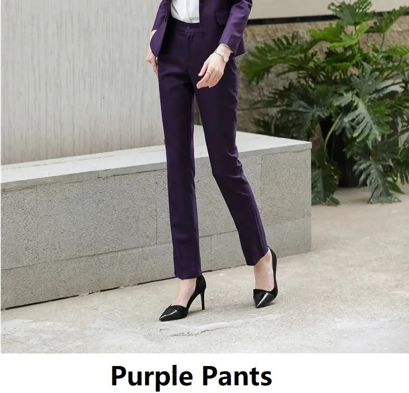 Ladies Office Work Wear Suits Autumn Winter Professional Women Blazers High Quality Fabric Uniform Styles Business Pantsuits