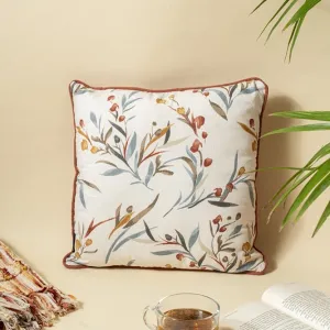 Leaf Pattern Printed Cushion Cover - Multi 45 X 45 Cm