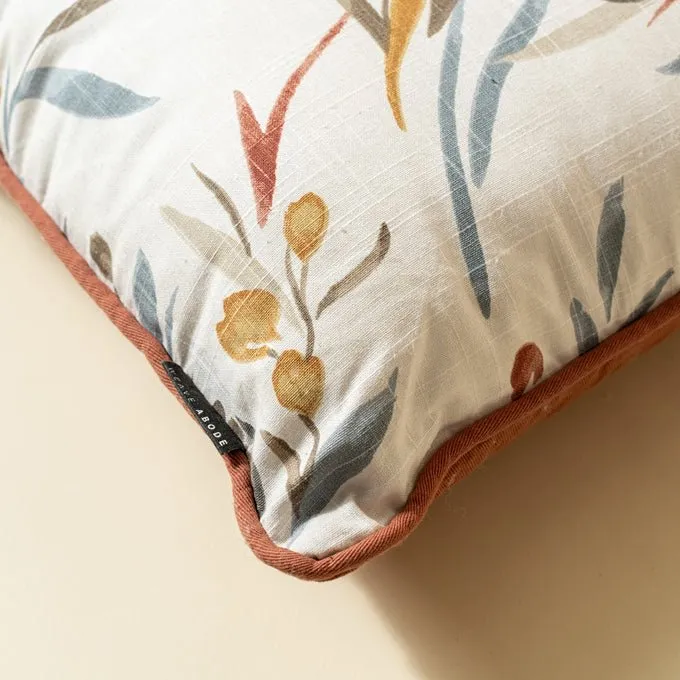 Leaf Pattern Printed Cushion Cover - Multi 45 X 45 Cm