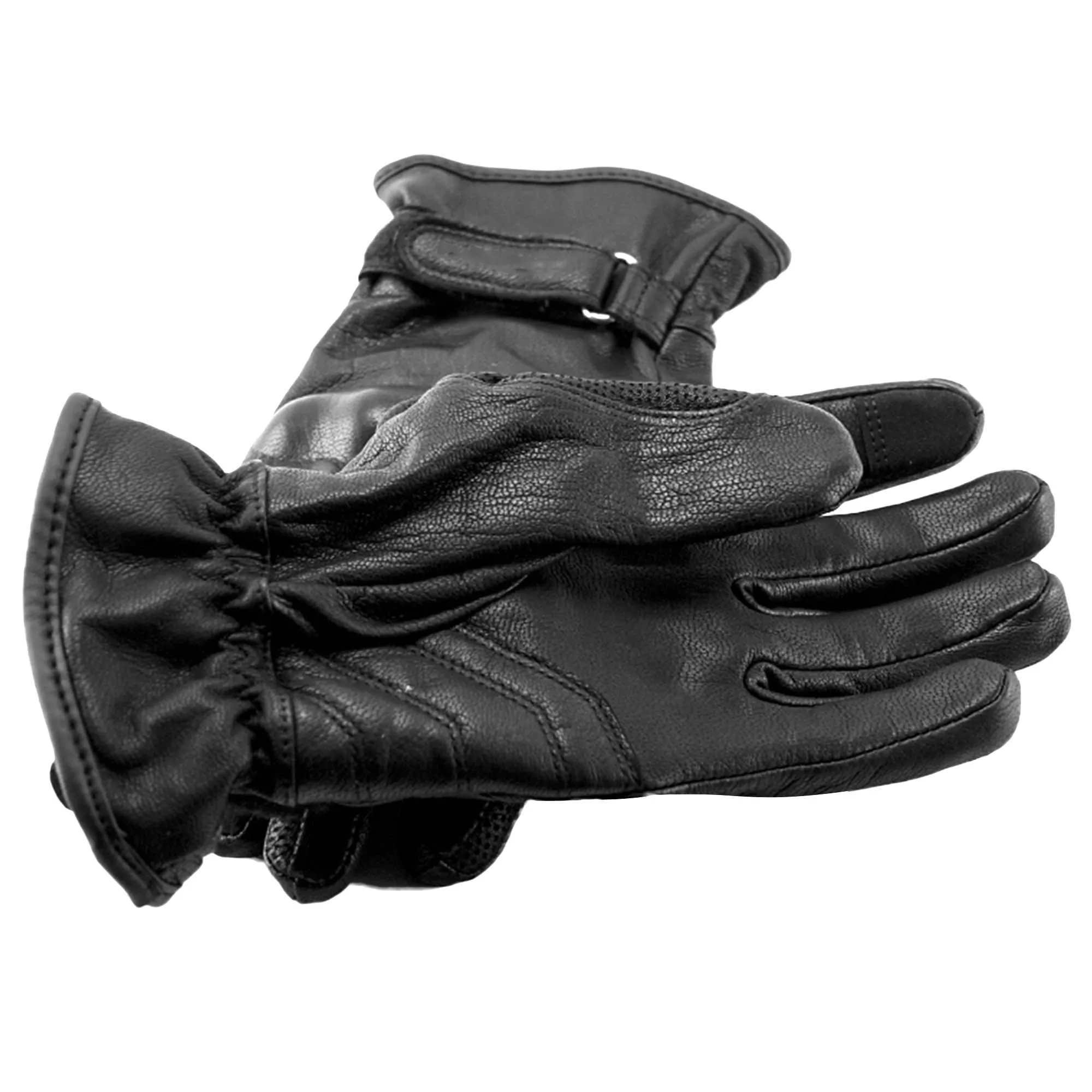 Leather Biker Gloves Crushing Men Winter Wear 4.0