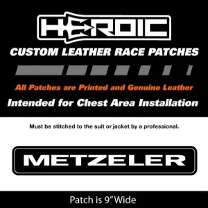 Leather Printed Patches - Pirelli Tires 9" Red Letter