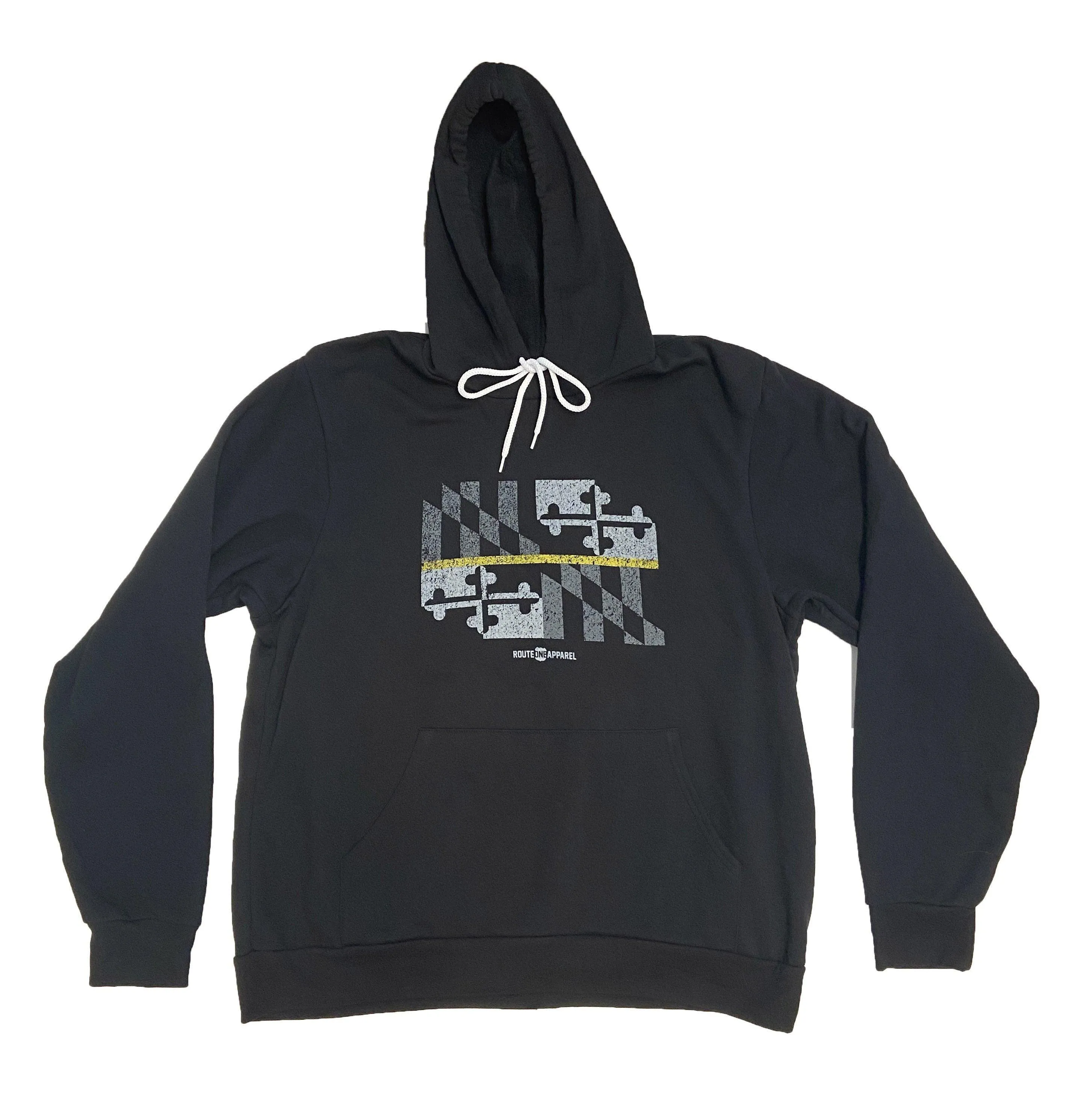 Maryland Flag Gold Line (Black) / Hoodie