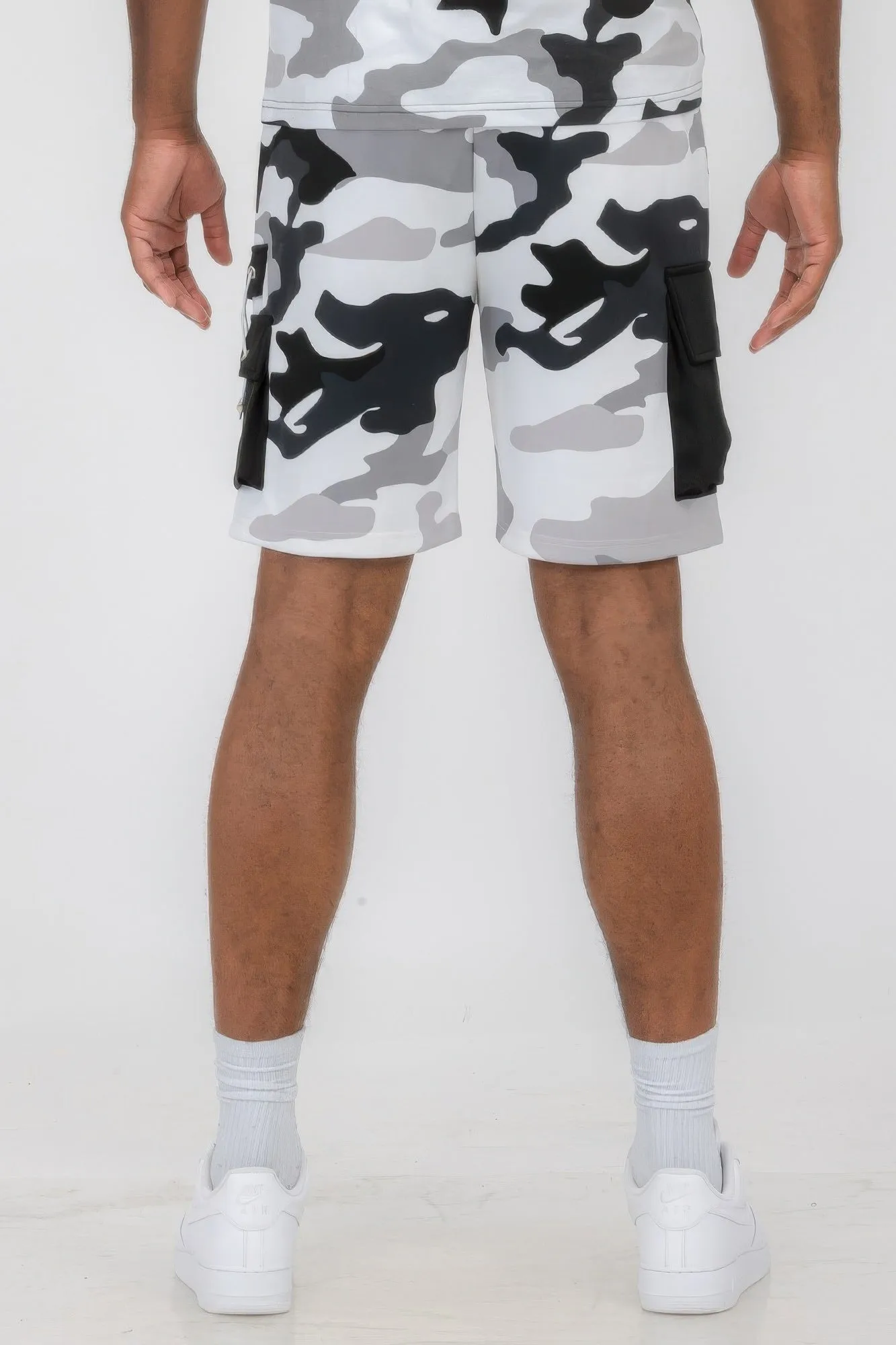 Mens Full Camo Sweat Shorts