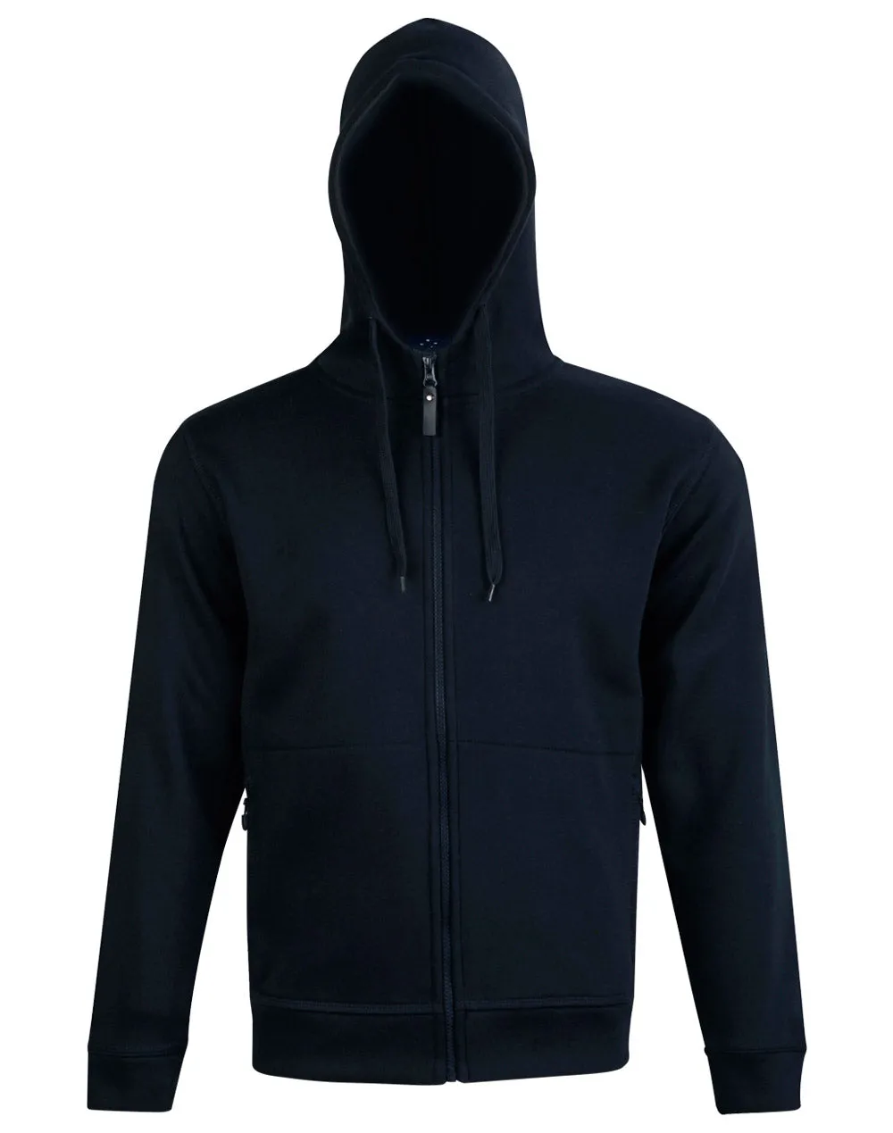 Men's Full Zip Contrast Fleecy Hoodie - FL17