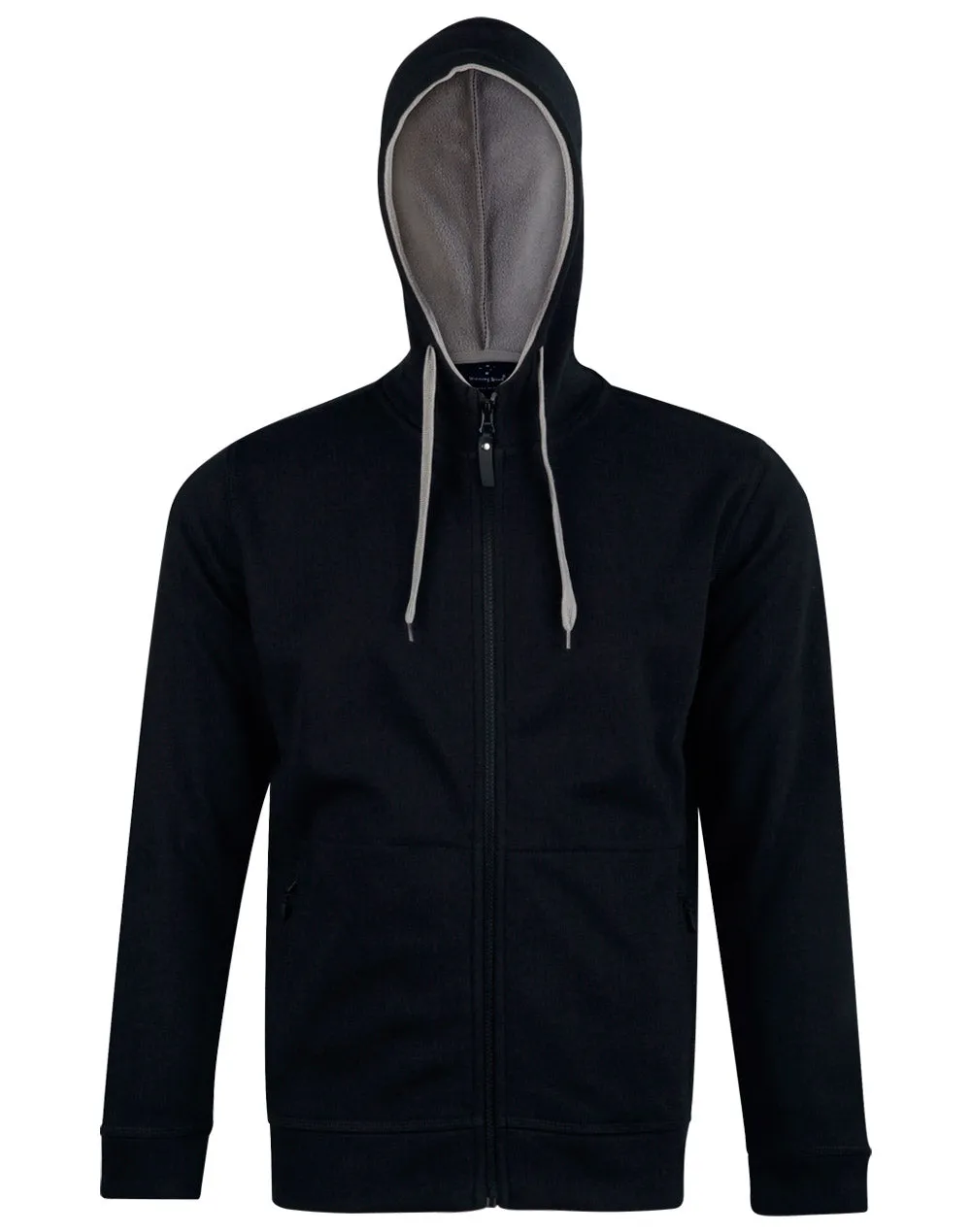 Men's Full Zip Contrast Fleecy Hoodie - FL17