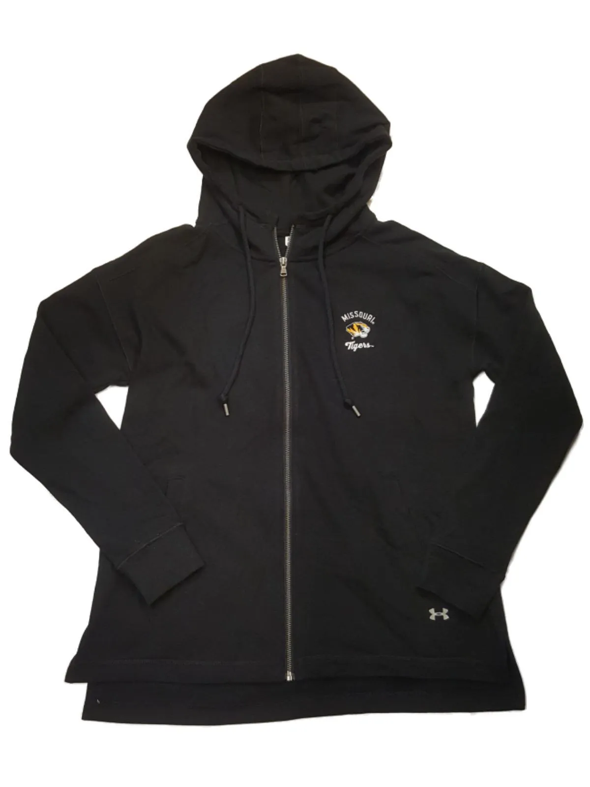 Missouri Tigers Under Armour Coldgear WOMENS Black Full Zip Hoodie Jacket (M)