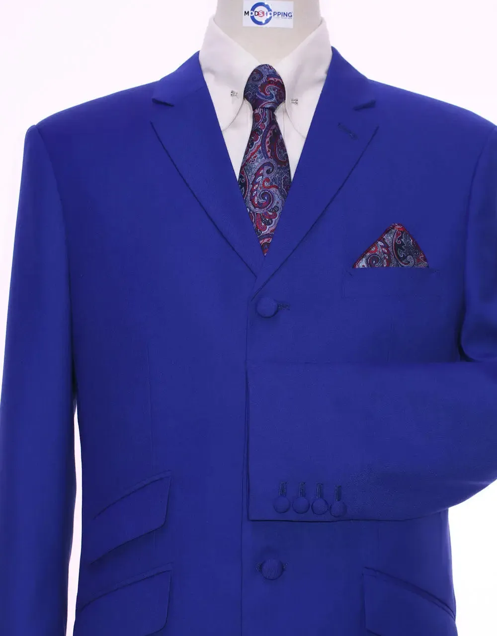 Mod Suit | 60s Style Royal Blue Suit for Men