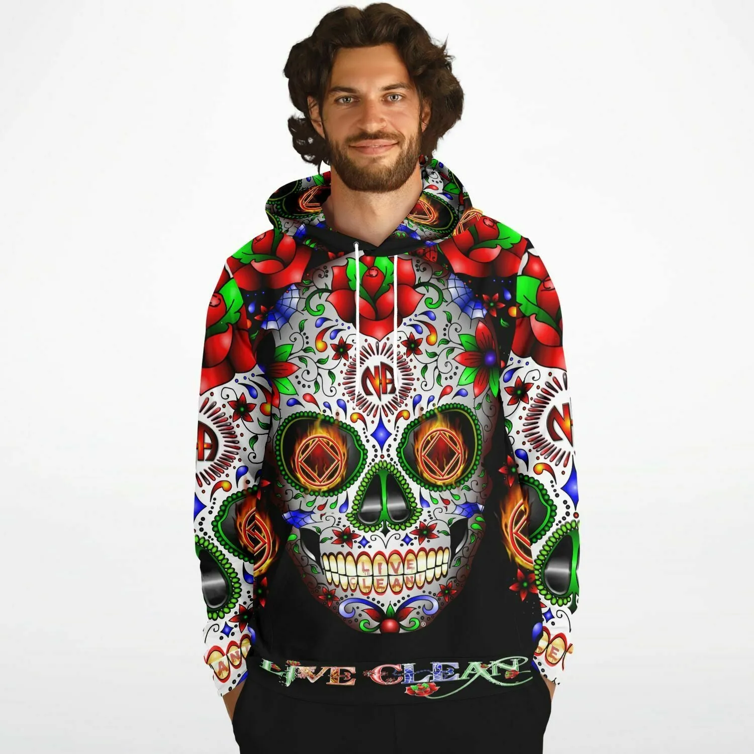 NA Sugar Skull AOP Hoodie